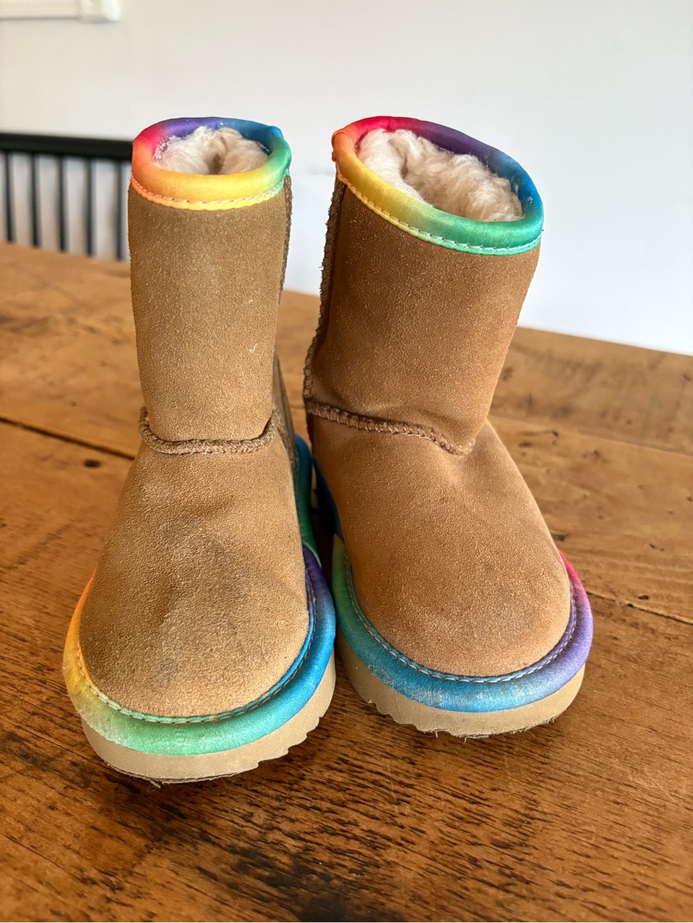 UGG Toddler Boot with Rainbow Trim